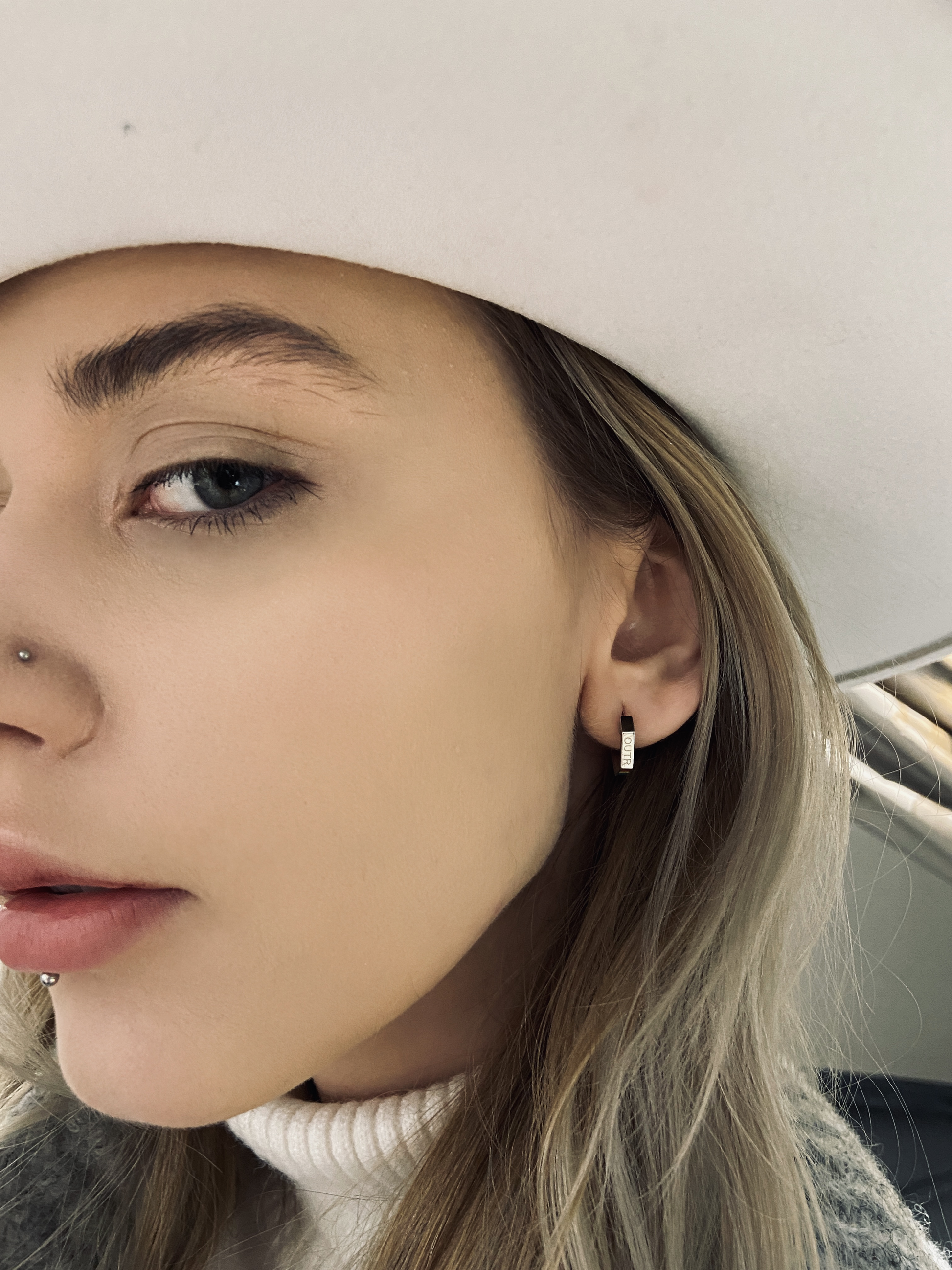 OUTR Rainbow silver earring, meaningful Pride jewelry product image