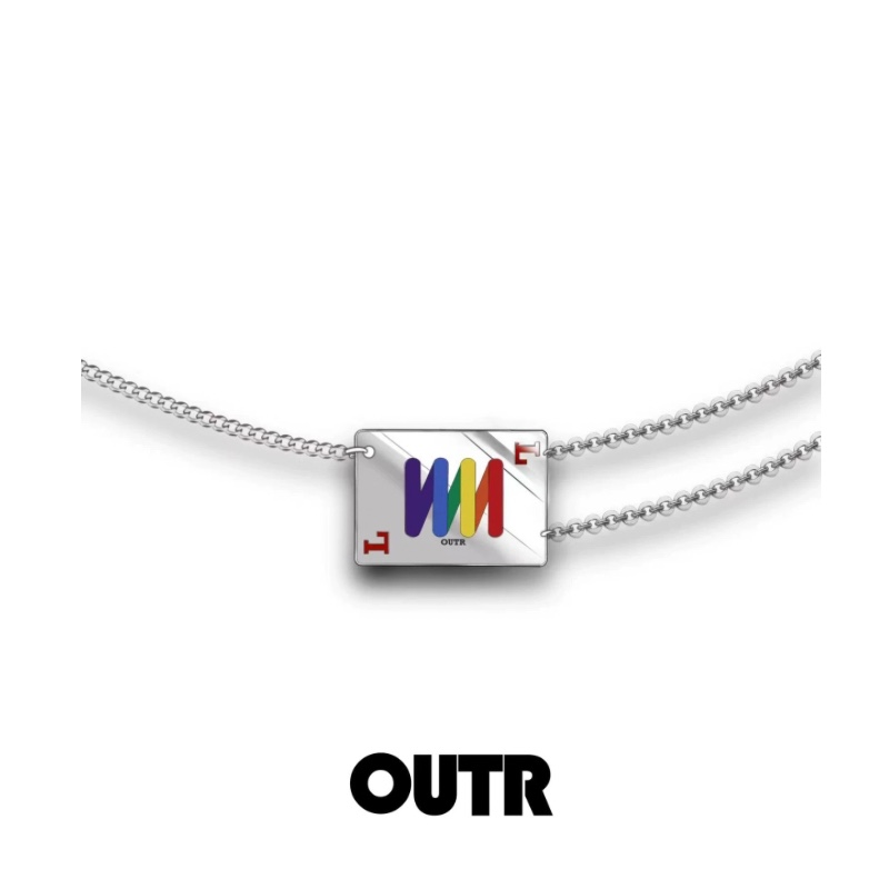 "The L" Rainbow Poker Necklace