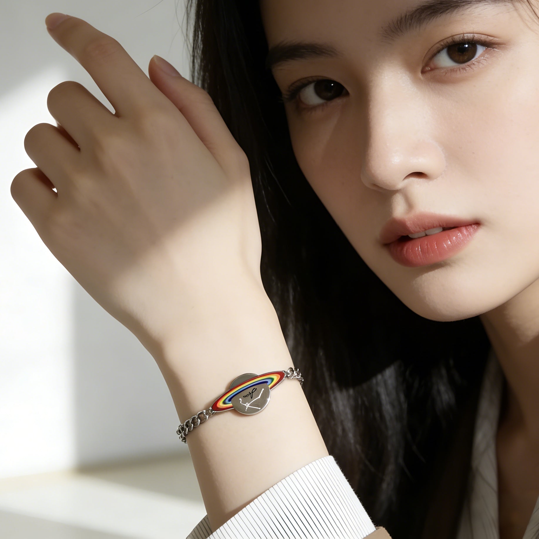 OUTR Orbit Reign Bracelet, modern rainbow jewelry gift image