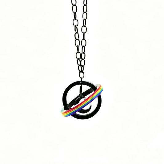 OUTR Lunar Orbit Necklace, meaningful queer jewelry gift image