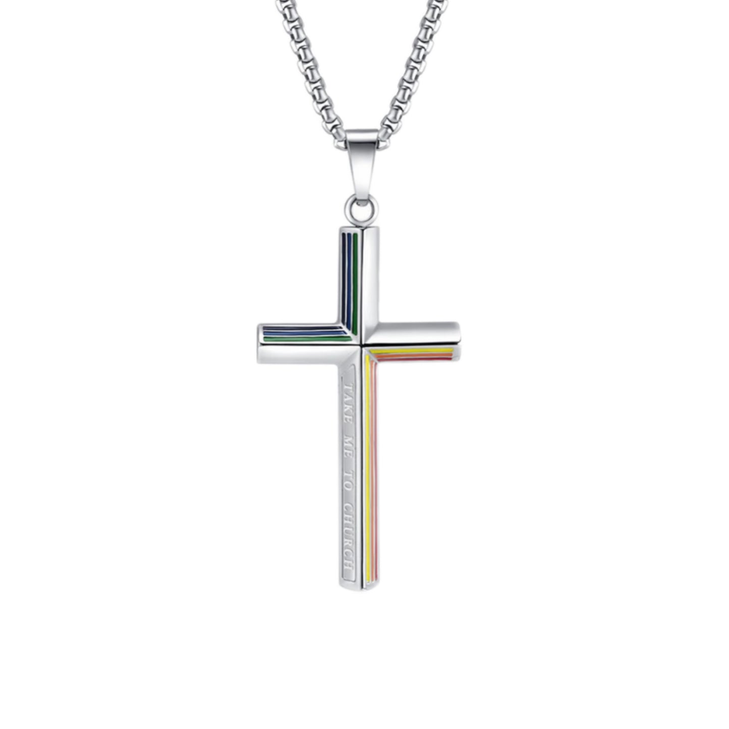 OUTR Beyond Cross Necklace, contemporary Pride jewelry image