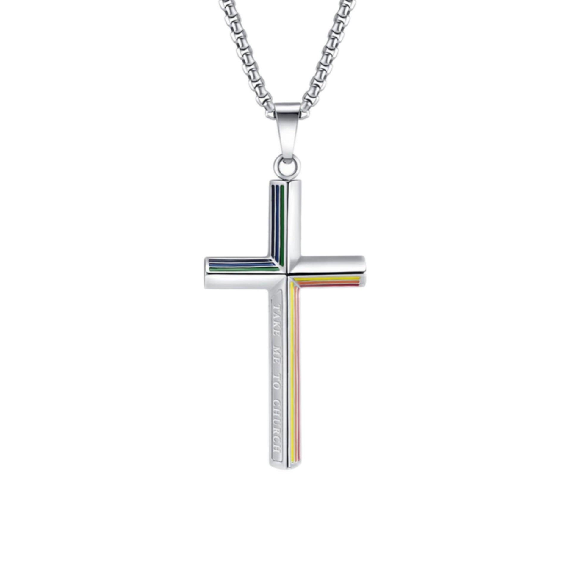 OUTR Beyond Cross Necklace, contemporary Pride jewelry image