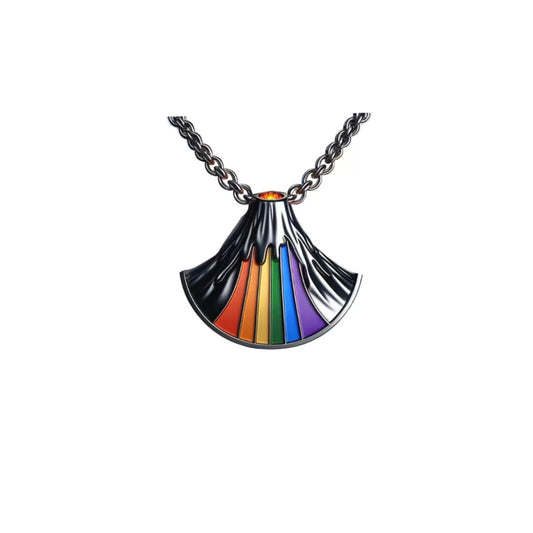 OUTR Under Fuji Necklace, rainbow Pride jewelry image