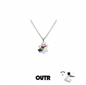 Ouvrir l&#39;image dans le diaporama, “Rainbow Ghost” Couple Necklace
