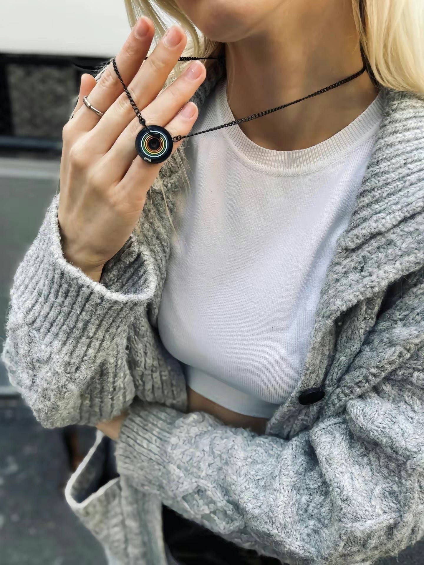 Rainbow First Love Record Necklace