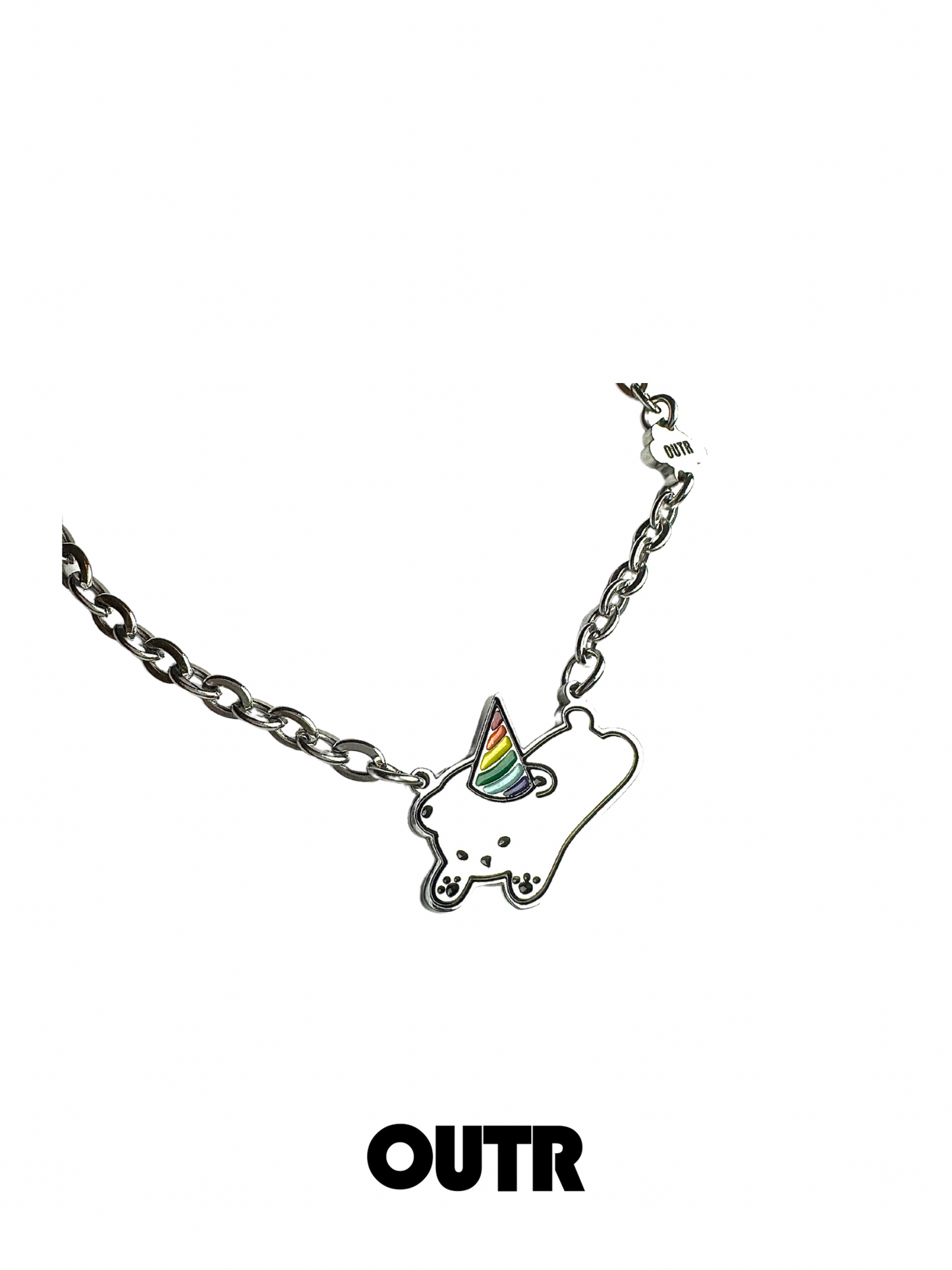 OUTR Puppy and Bones Necklace For LGBTQ, meaningful LGBTQ gift necklace