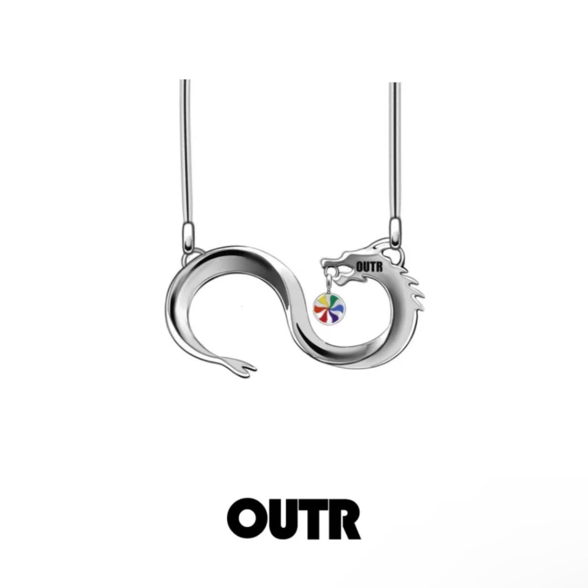 Rainbow Chinese Dragon Necklace