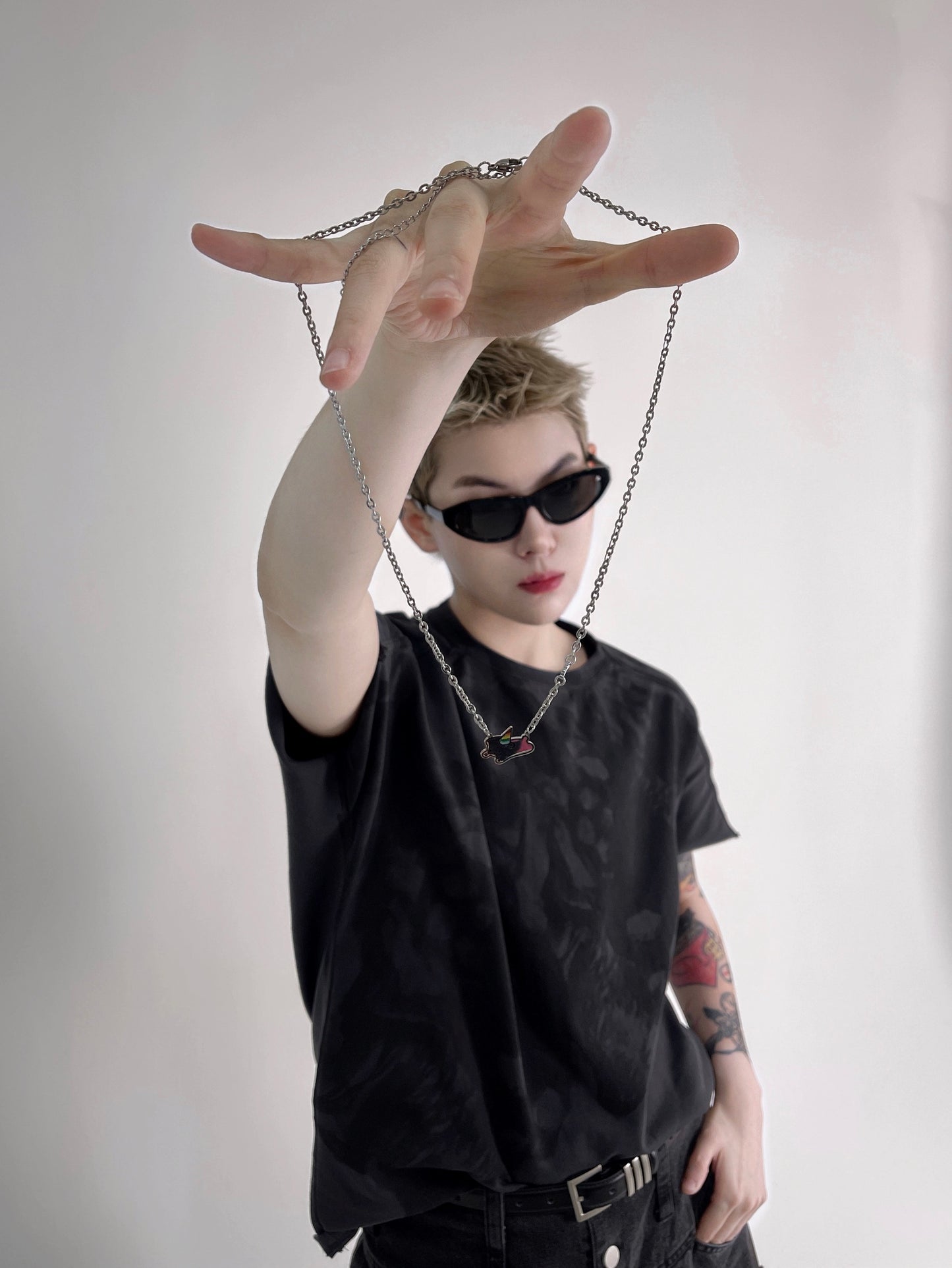 OUTR Puppy and Bones Necklace For LGBTQ, contemporary Pride accessory image