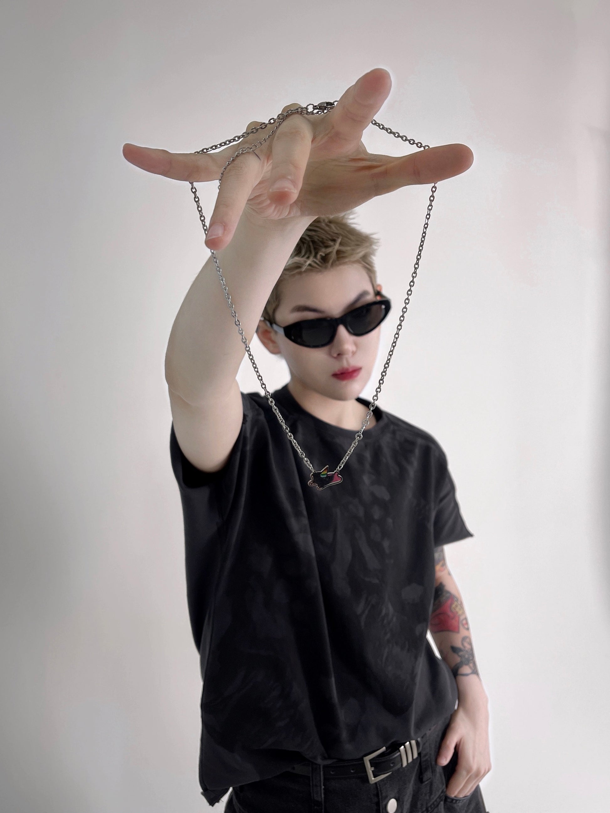 OUTR Puppy and Bones Necklace For LGBTQ, contemporary Pride accessory image