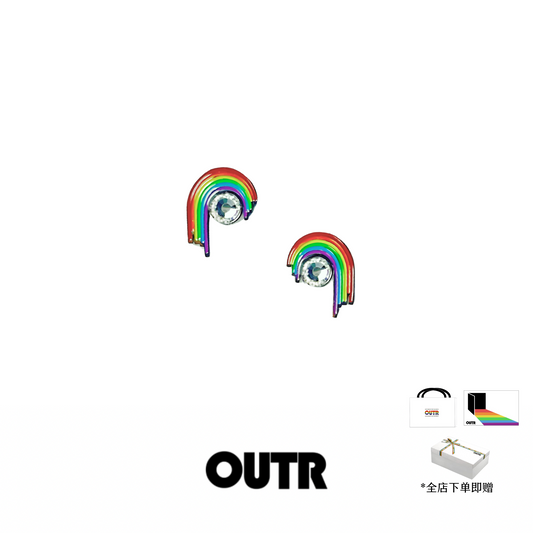 OUTR Rainbow Flow of Love Earrings, Pride earrings image