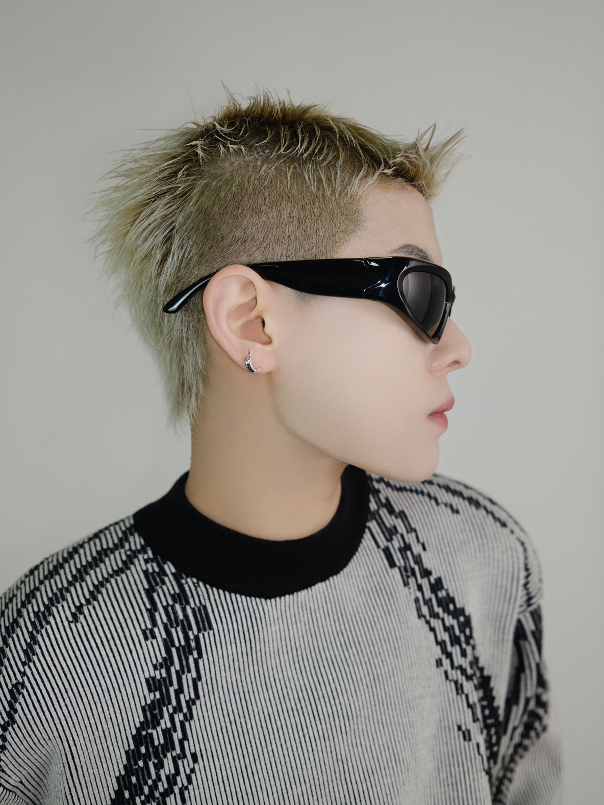 OUTR Chili Pepper Earrings, modern LGBTQ earrings styling image