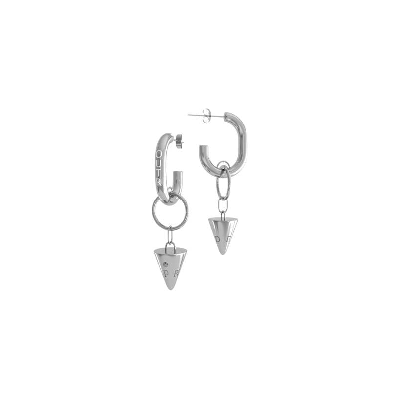 PRIDE engraved earrings white background centered product image