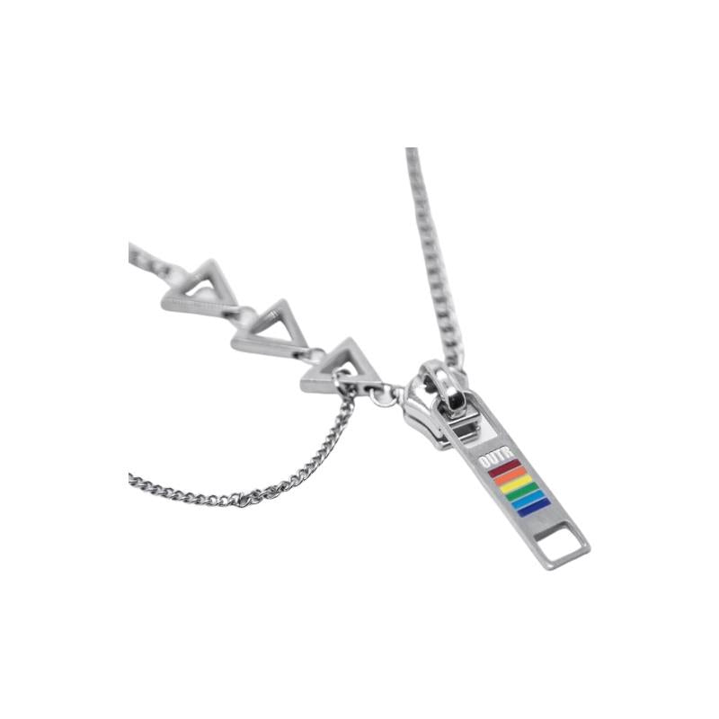 Unzip and Come Out Necklace white background centered product image