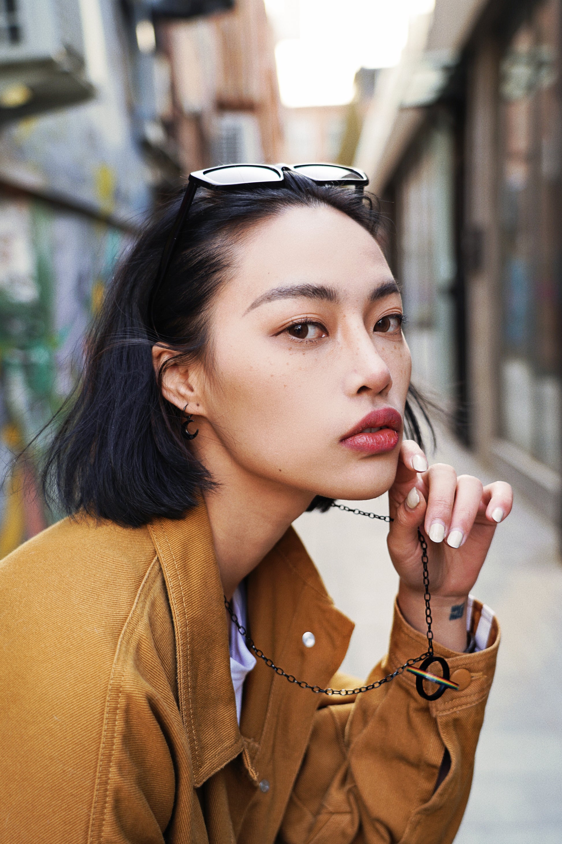 OUTR Lunar Orbit Necklace, meaningful LGBTQ jewelry detail