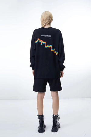 "Rainbow Electricity" Black Long-Sleeve Shirt (Limited Edition)