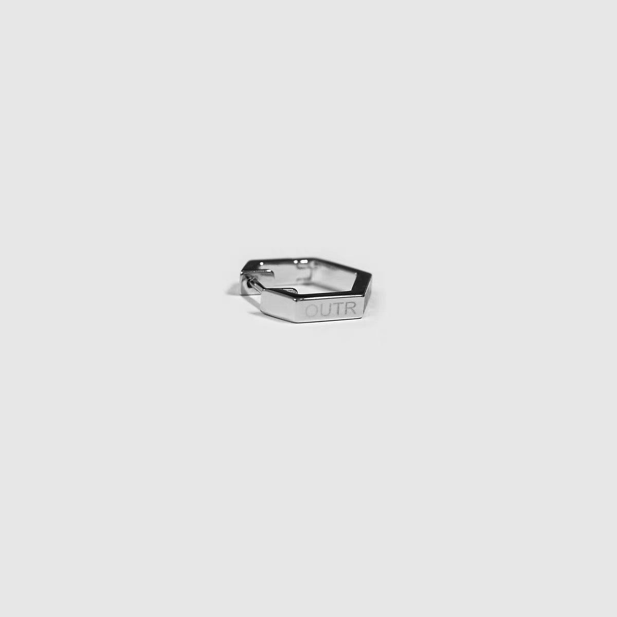 OUTR Rainbow silver earring, rainbow jewelry detail image